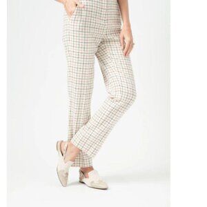 Rag & Bone Lambswool Plaid Trousers - Black & White - Size 10